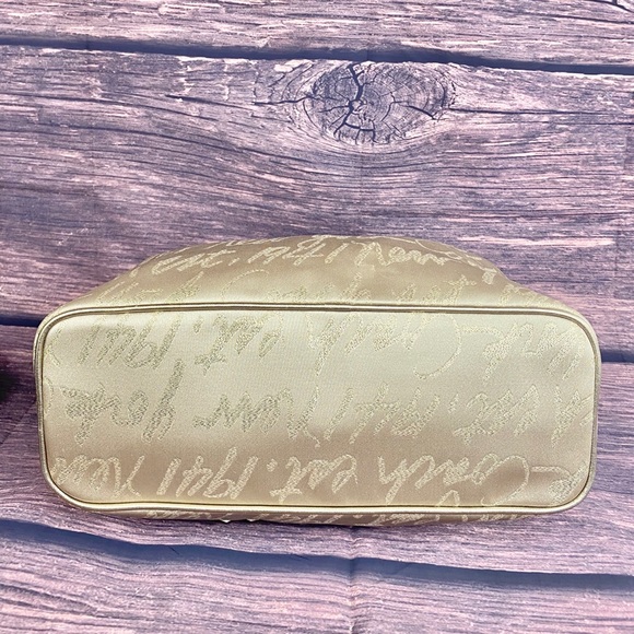 Coach Gold Poppy Script Shoulder Bag Hobo F17472 - Picture 6 of 7